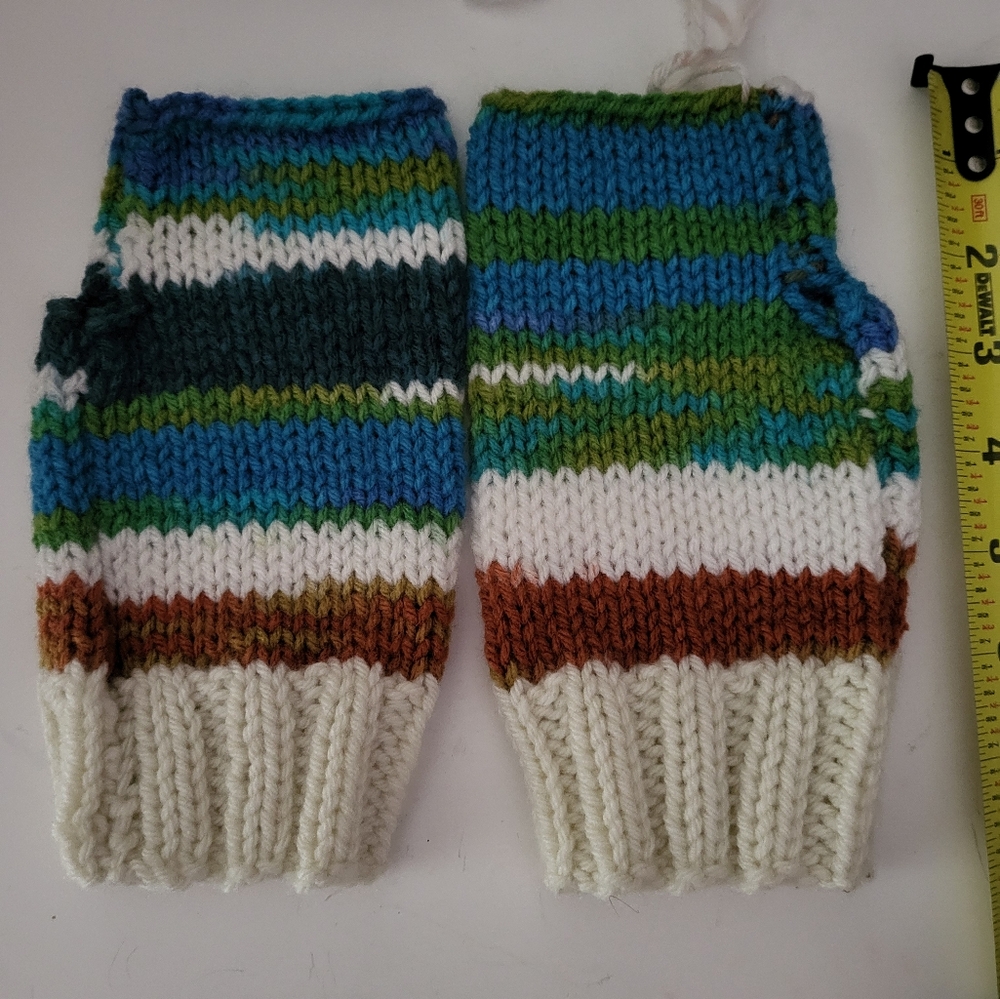 Gloves Handmade Knit Hand Warmers Hand Warmers Wrist Texting Fingerless Glov…